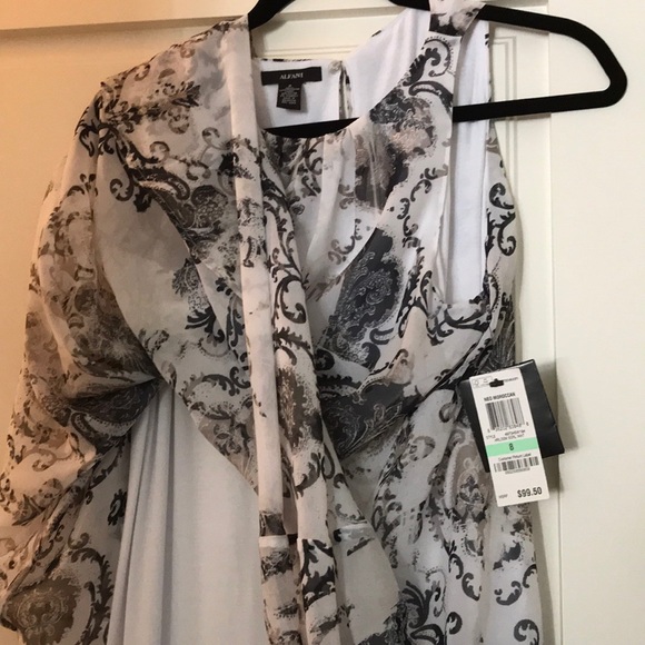 Alfani fully lined chiffon print dress. NWT - Picture 3 of 5